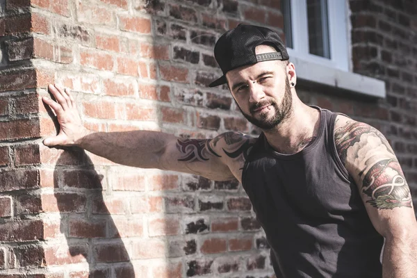 A sexy man with tattoo — Stock Photo, Image