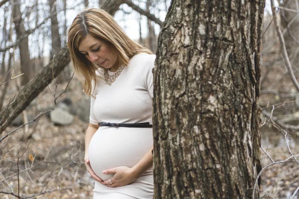 Portret pięknej w ciąży — Zdjęcie stockowe