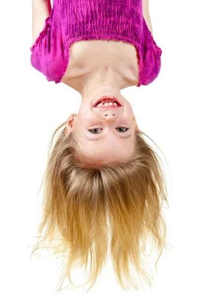 Upside down kid — Stock Photo, Image