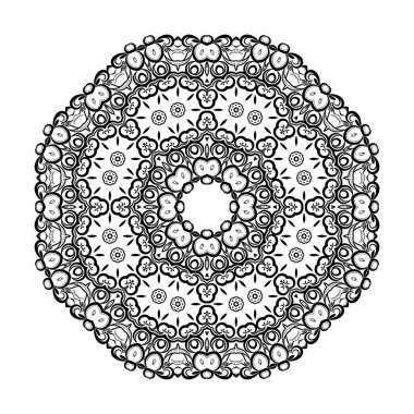 Dekoratif mandala tasarımı izole vektörü