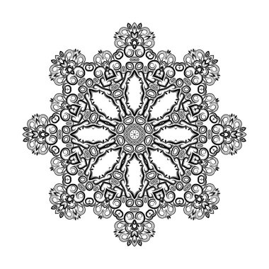 Sanatsal güzel mandala tasarımı izole vektör