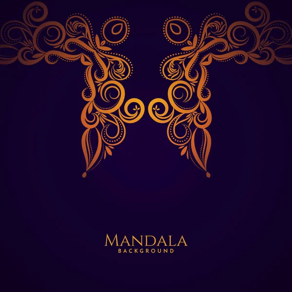 Mandala Design Élégant Fond Royal Vecteur — Image vectorielle