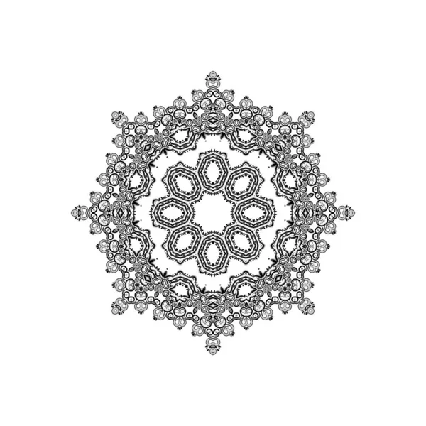 Decoratieve Mandala Ontwerp Witte Achtergrond Vector — Stockvector