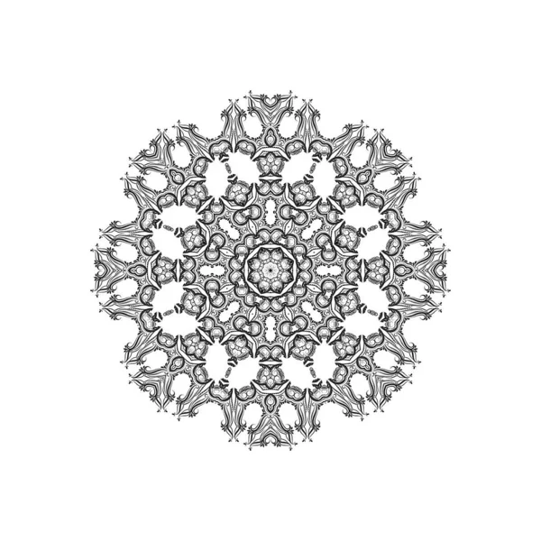 Virágos Mandala Stílusos Design Fehér Háttér Vektor — Stock Vector
