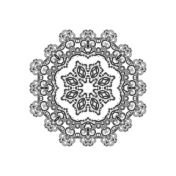 Dekorative Mandala Design Auf Weißem Hintergrund Vektor — Stockvektor