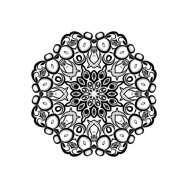 Decoratieve Mandala Ontwerp Witte Achtergrond Vector — Stockvector