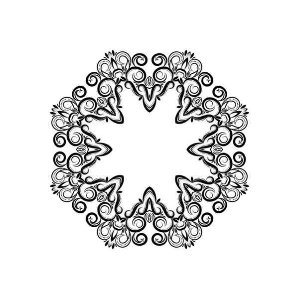 Design Élégant Mandala Ethnique Sur Fond Blanc Vecteur — Image vectorielle