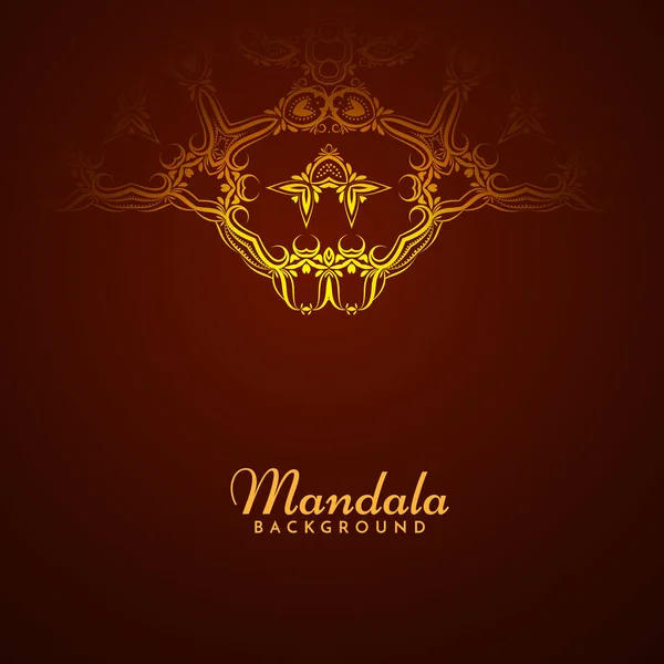 Elegante Diseño Decorativo Mandala Vector Fondo Retro — Vector de stock