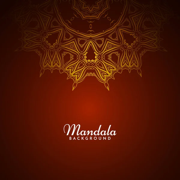 Magnifique Mandala Design Luxe Fond Vecteur — Image vectorielle