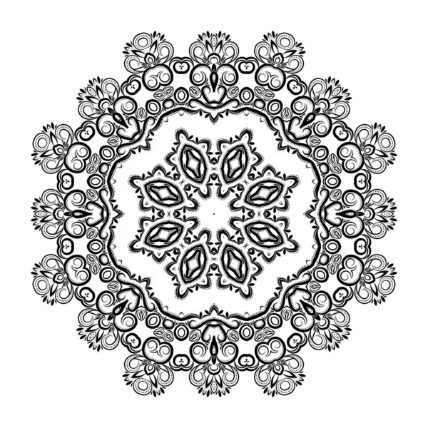 Artístico Hermoso Diseño Mandala Vector Aislado — Vector de stock