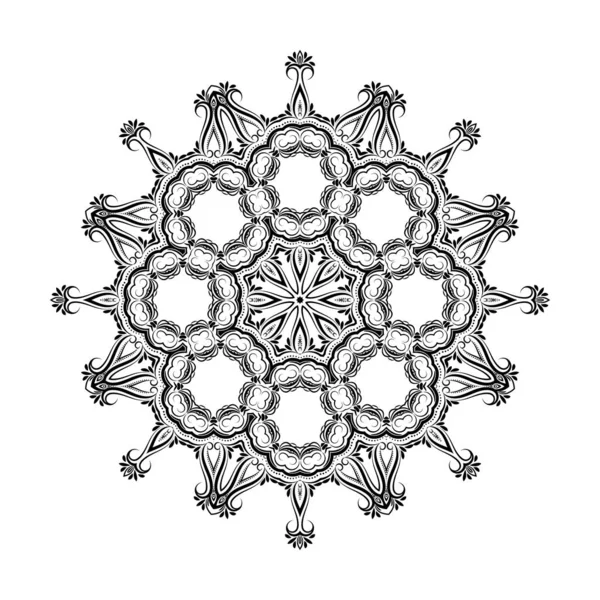 Decoratieve Bloemen Mandala Ontwerp Geïsoleerde Vector — Stockvector
