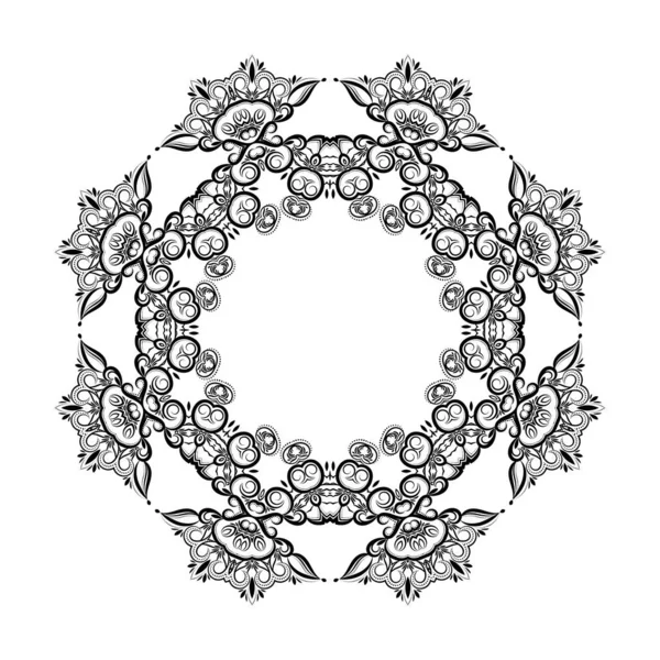 Dekoratív Virágos Mandala Design Izolált Vektor — Stock Vector