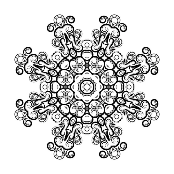Artístico Hermoso Diseño Mandala Vector Aislado — Vector de stock