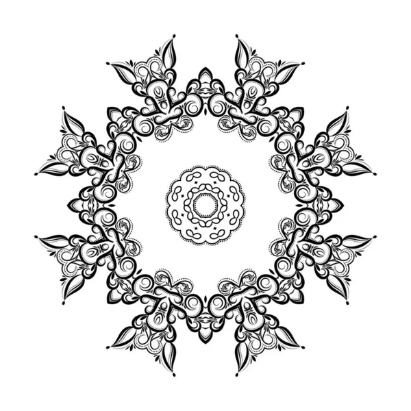 Művészeti Gyönyörű Mandala Design Elszigetelt Vektor — Stock Vector