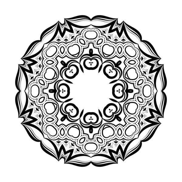 Künstlerische Schöne Mandala Design Isolierten Vektor — Stockvektor