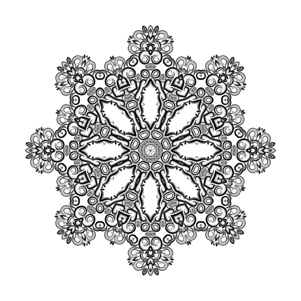 Künstlerische Schöne Mandala Design Isolierten Vektor — Stockvektor