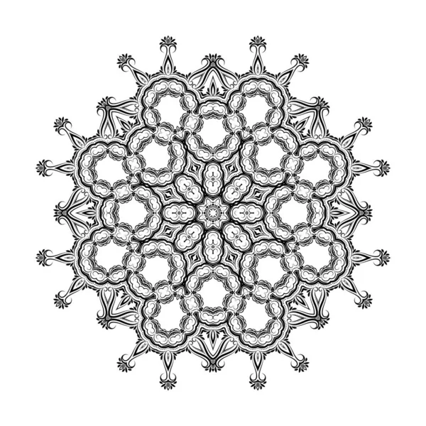 Dekoratív Virágos Mandala Design Izolált Vektor — Stock Vector