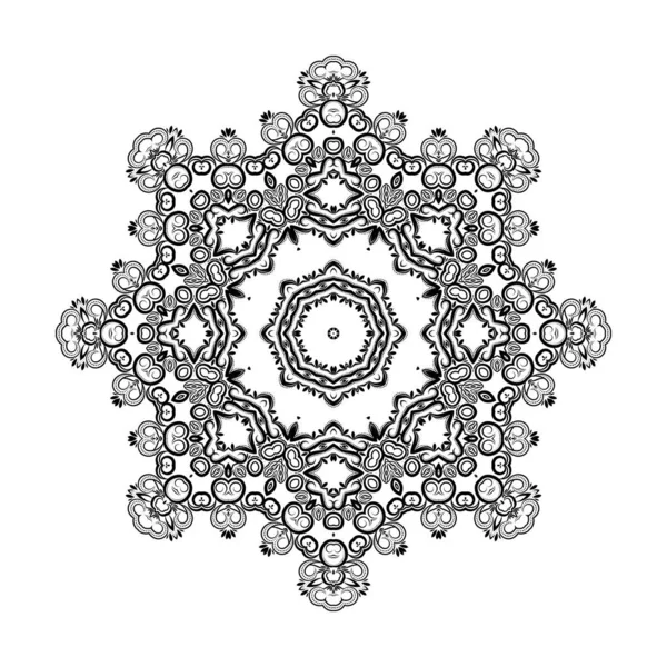 Mandala Étnica Design Abstrato Vetor Isolado — Vetor de Stock