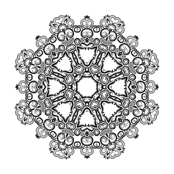 Mandala Floral Décoratif Design Vecteur Isolé — Image vectorielle