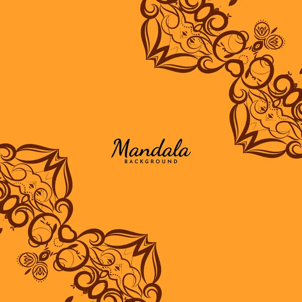 Fondo Decorativo Con Elegante Vector Diseño Mandala — Archivo Imágenes Vectoriales