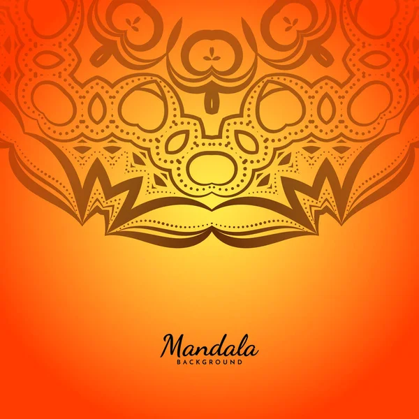 Sfondo Decorativo Con Elegante Vettore Progettazione Mandala — Vettoriale Stock