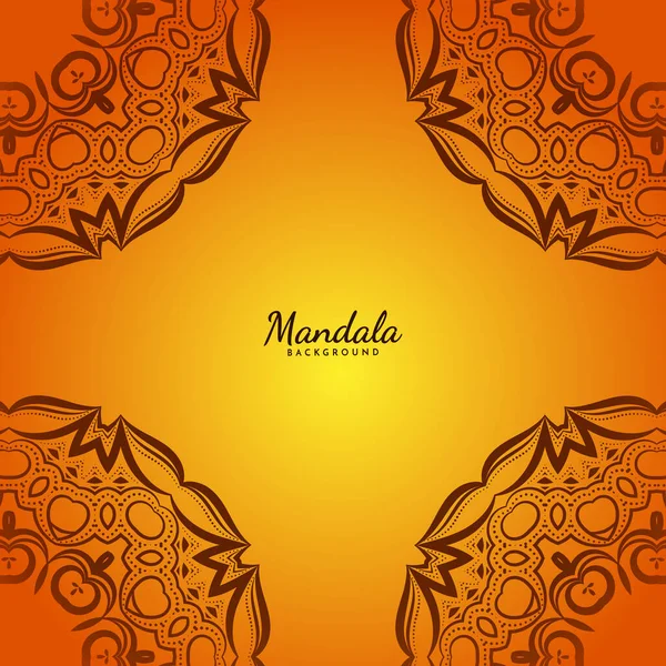 スタイリッシュなマンダラデザインベクトルと装飾的な背景 — ストックベクタ