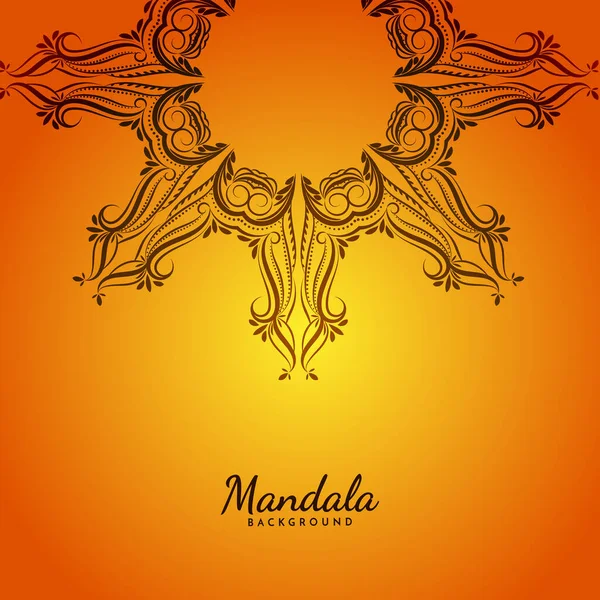 Sfondo Decorativo Con Elegante Vettore Progettazione Mandala — Vettoriale Stock