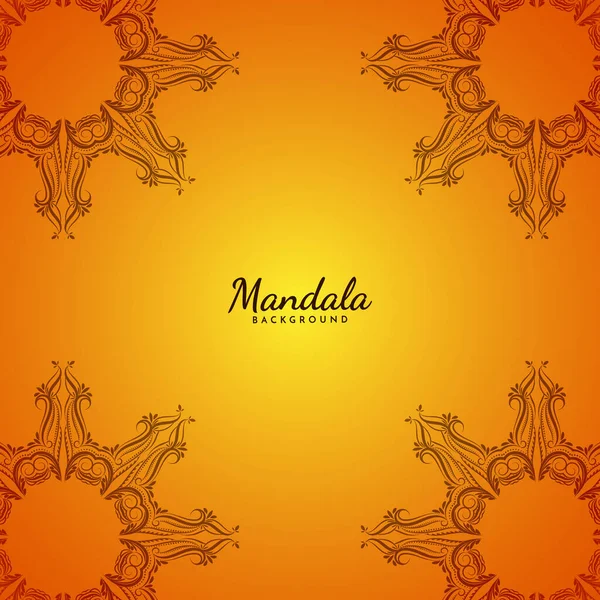 Fondo Decorativo Con Elegante Vector Diseño Mandala — Archivo Imágenes Vectoriales