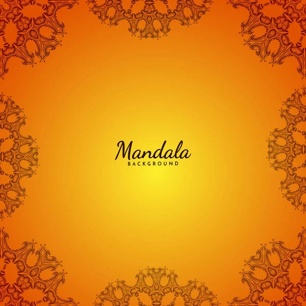 Decoratieve Achtergrond Met Stijlvolle Mandala Design Vector — Stockvector