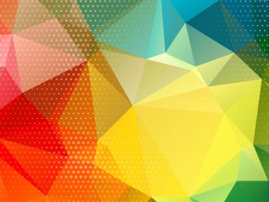 Soyut renkli üçgen geometrik kristal arkaplan vektörü