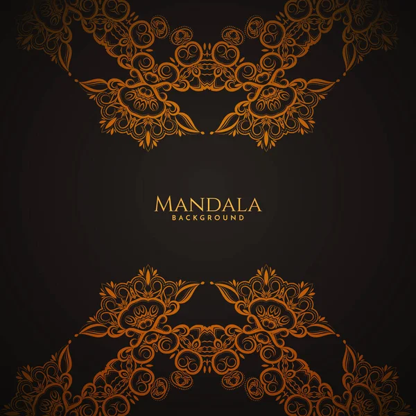 Lüks Mandala Altın Rengi Şık Arka Plan Vektörü — Stok Vektör