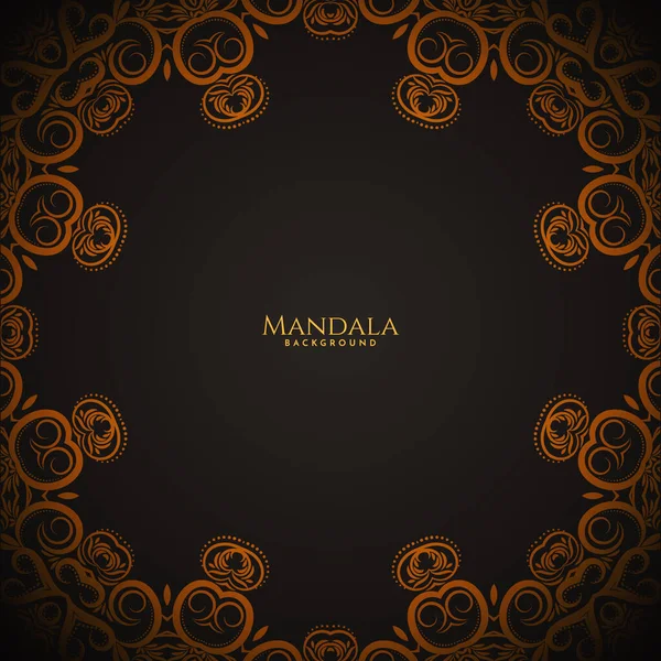 Lujo Mandala Color Oro Con Elegante Vector Fondo — Vector de stock