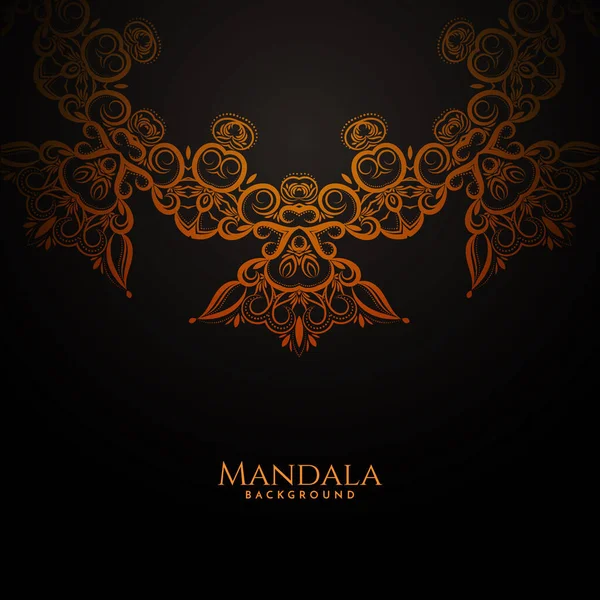 Lujo Mandala Color Oro Con Elegante Vector Fondo — Archivo Imágenes Vectoriales