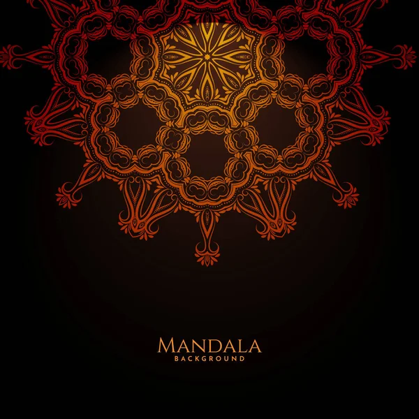 Rancangan Mandala Indah Vektor Latar Belakang Dekoratif - Stok Vektor