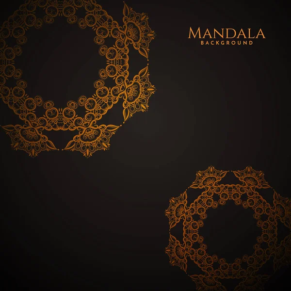 Mandala Ornamental Menginspirasi Ilustrasi Seni Etnis Dengan Latar Belakang Dekoratif - Stok Vektor