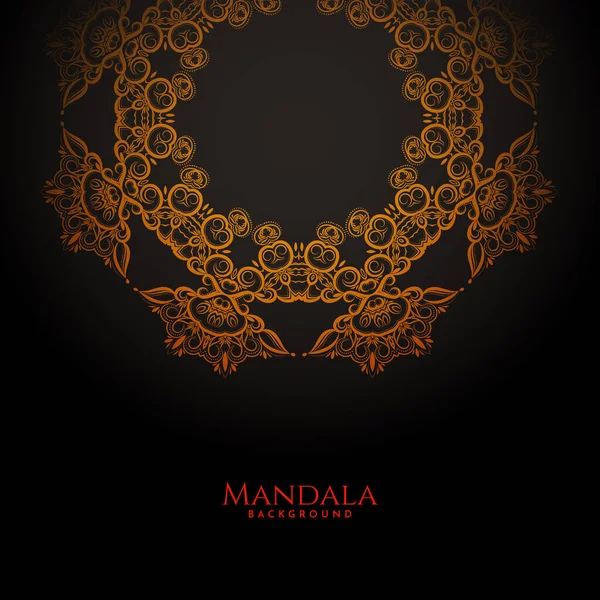 Lusso Mandala Colore Oro Con Elegante Vettore Sfondo — Vettoriale Stock
