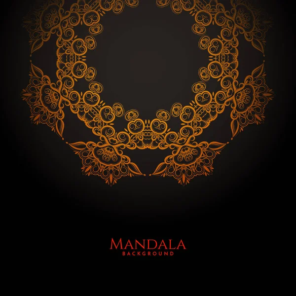 Lujo Mandala Color Oro Con Elegante Vector Fondo — Vector de stock