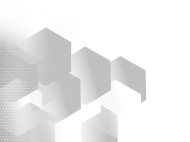 Soyut gri ve beyaz geometrik stil modern arkaplan tasarımı