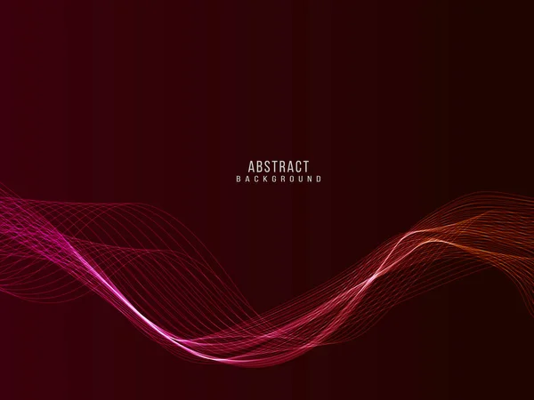 Abstrato Vermelho Elegante Transparente Fluxo Onda Design Fundo Vetor — Vetor de Stock