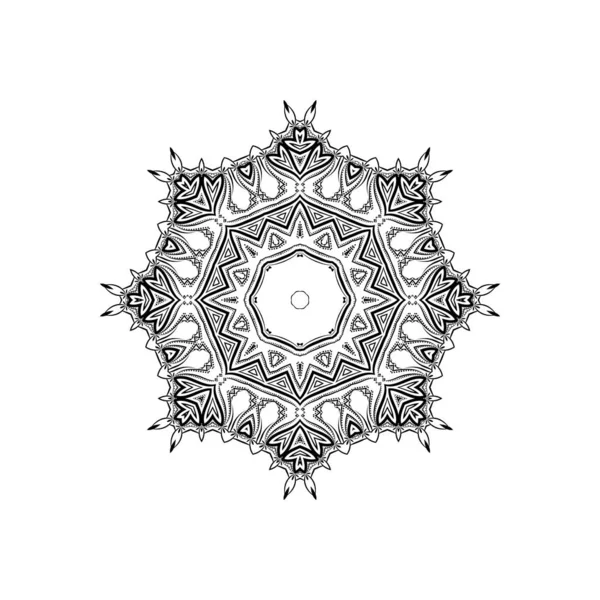 Conception Mandala Ethnique Avec Motif Artistique Vecteur Fond — Image vectorielle