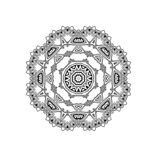 Conception Mandala Ethnique Avec Motif Artistique Vecteur Fond — Image vectorielle