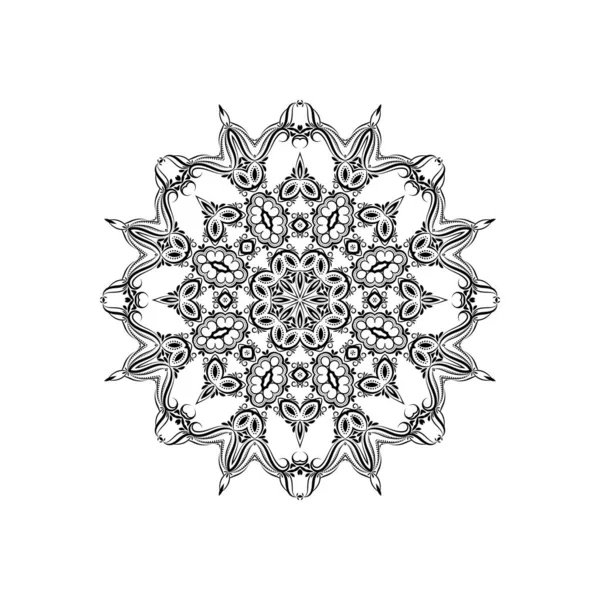 Etnikai Mandala Design Művészi Minta Háttér Vektor — Stock Vector