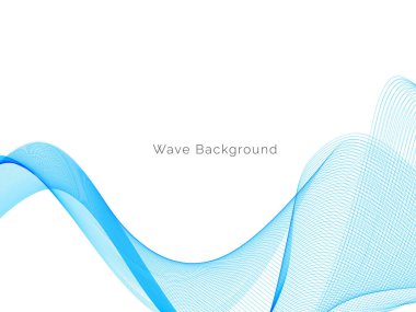 Soyut mavi dalga tasarım arka plan vektörü