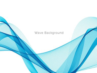 Soyut mavi dalga tasarım arka plan vektörü