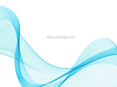 Soyut mavi dalga tasarım arka plan vektörü