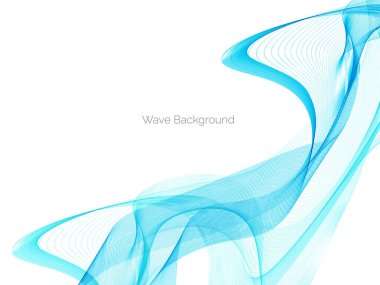 Soyut mavi dalga tasarım arka plan vektörü