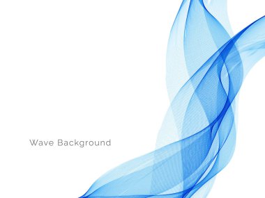 Soyut düz stil mavi dalga arkaplan vektörü
