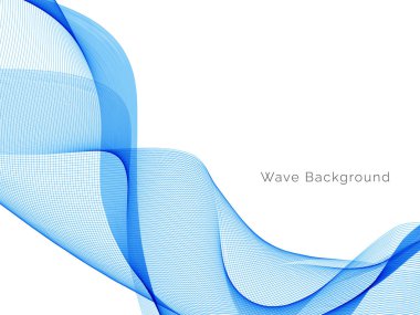 Soyut düz stil mavi dalga arkaplan vektörü