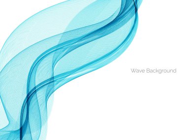 Soyut mavi dalga tasarım arka plan vektörü
