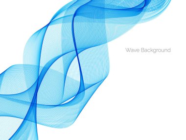 mavi dalga tasarımı dekoratif arkaplan vektörü